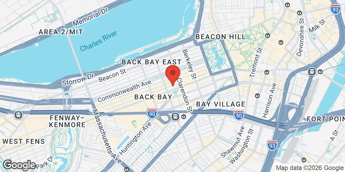 Map showing Gameday Men's Health Boston, MA location