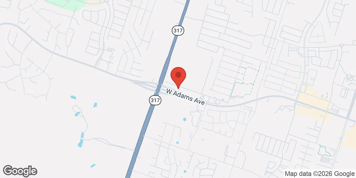 Map showing Gameday Men's Health Temple location