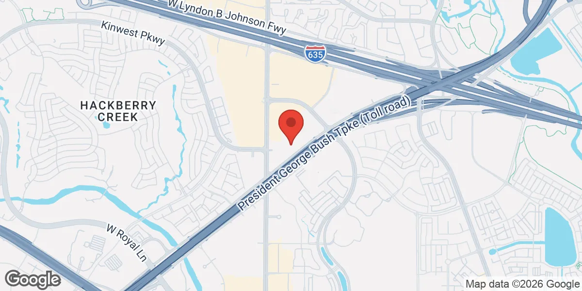 Map showing Gameday Men's Health Las Colinas, TX location