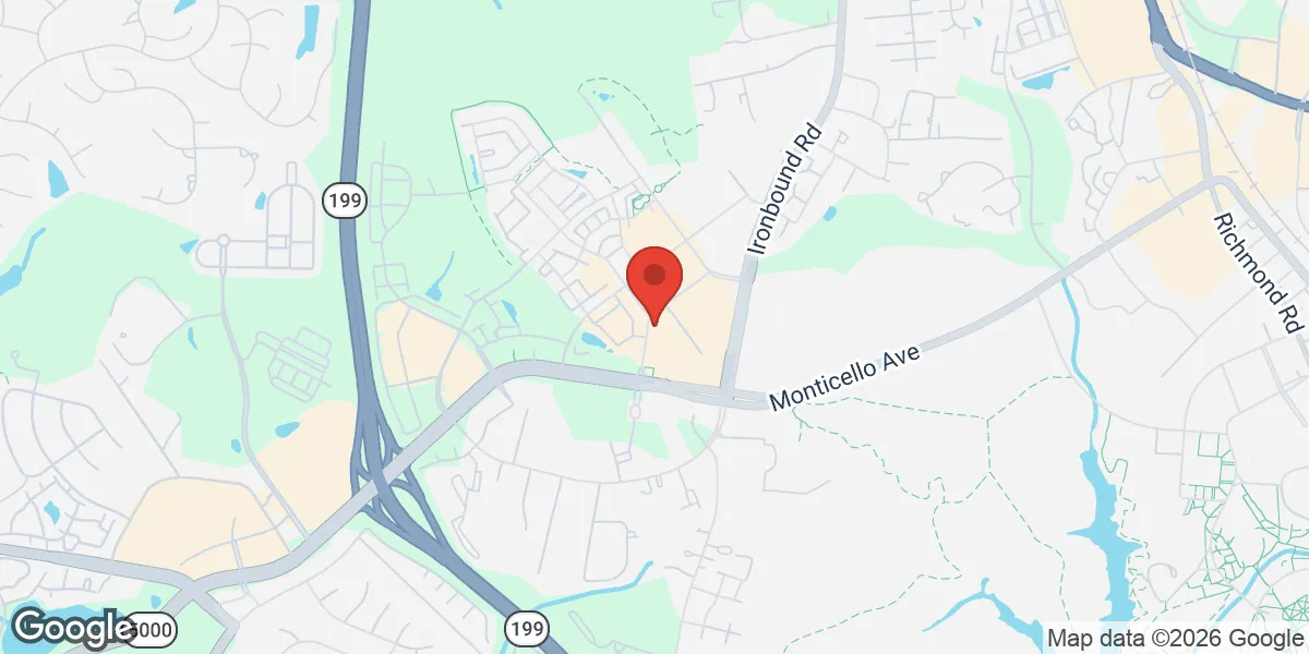 Map showing Hormone Health and Weight Loss of Williamsburg, Virginia location