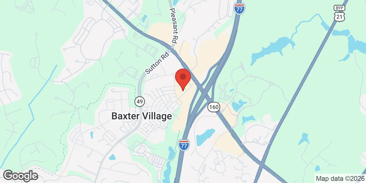 Map showing Lowcountry Male Clinic - Fort Mill, SC - TRT and Weight Loss Services location