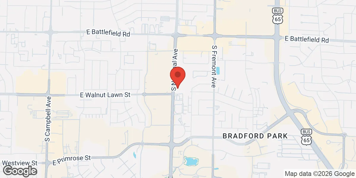 Map showing Evolution Health & Wellness Center - Medical Weight Loss, Hormone Replacement Therapy, Aesthetics: Springfield MO location