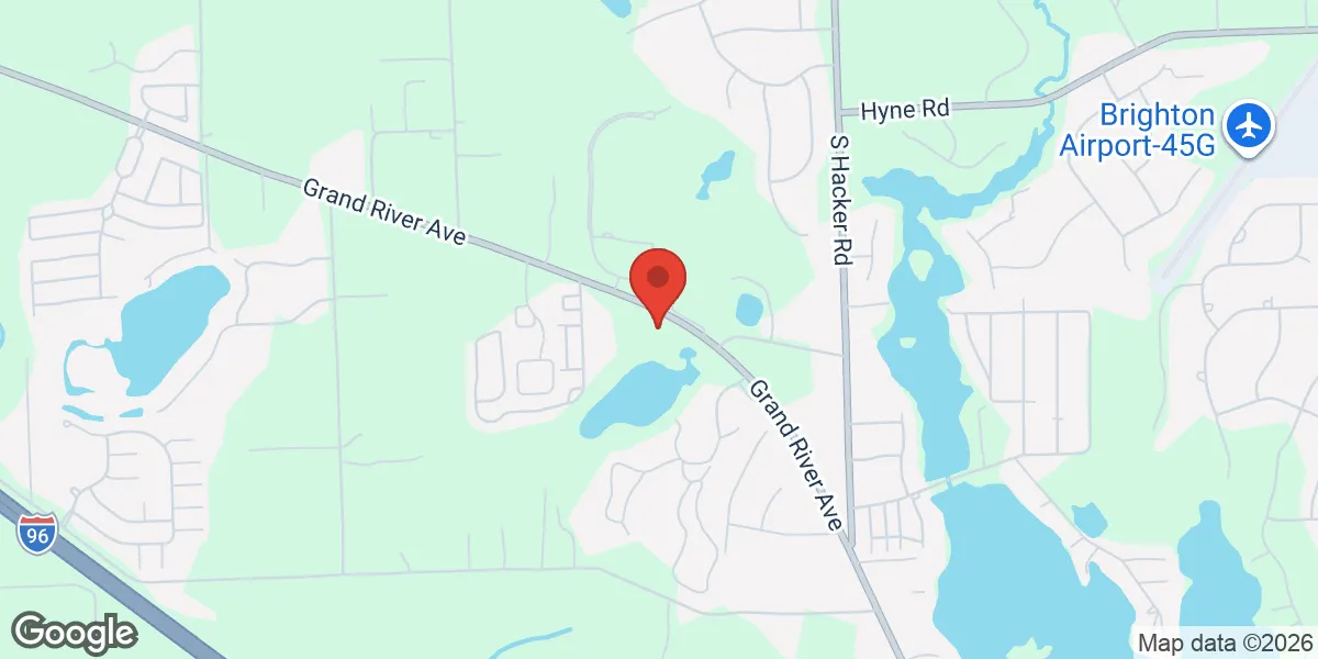 Map showing Gameday Men's Health Brighton, MI location