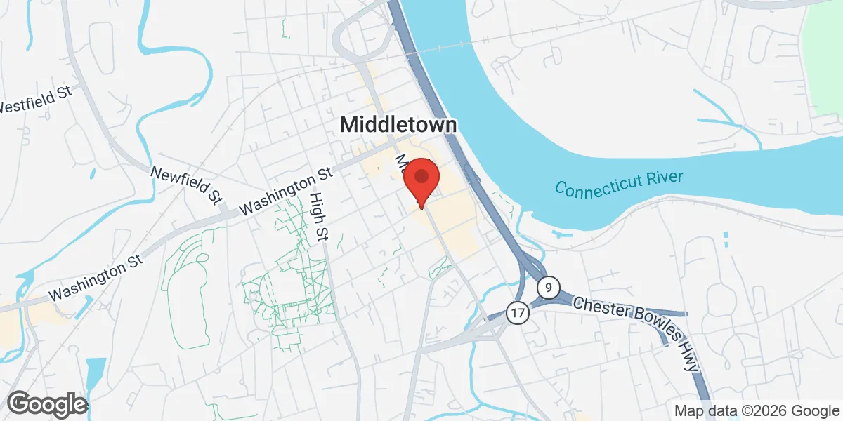 Map showing Gameday Men's Health Middletown TRT, ED, Peptide, and Vitamin Clinic location