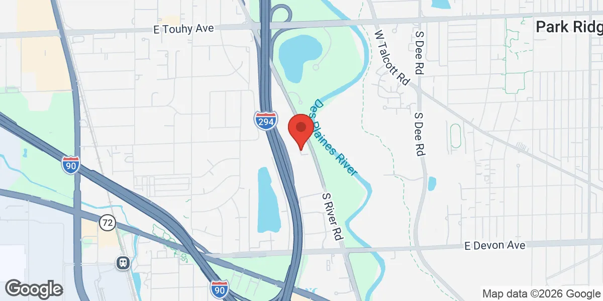 Map showing Gameday Men's Health Park Ridge, IL TRT, ED, Weight Loss Clinic location