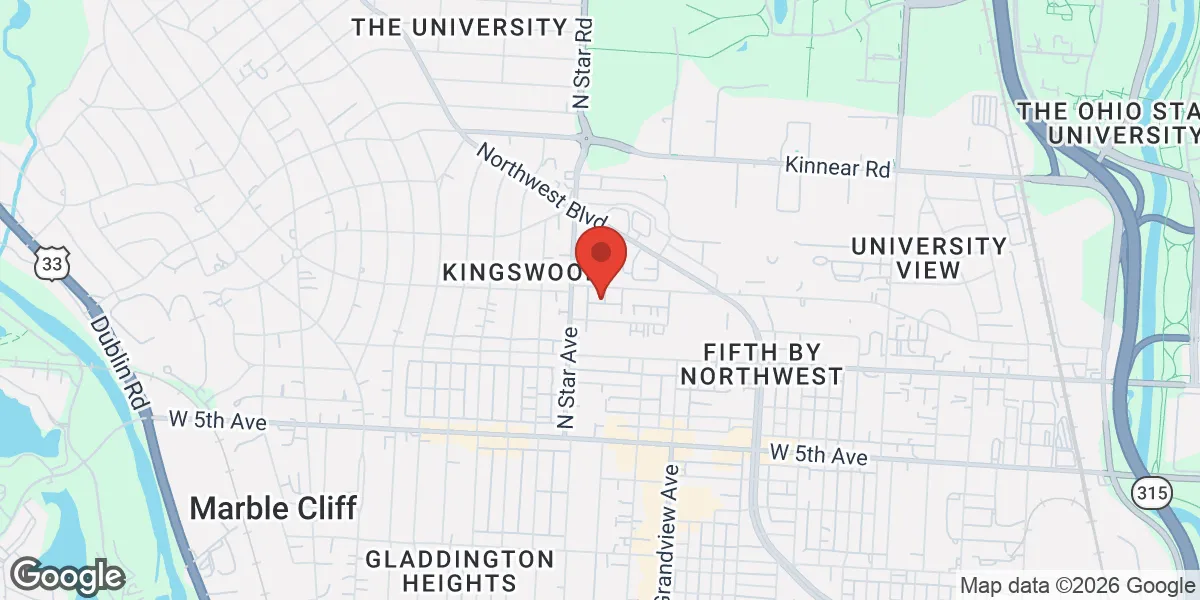 Map showing Columbus Men's Clinic, Powered by Menspro™ location