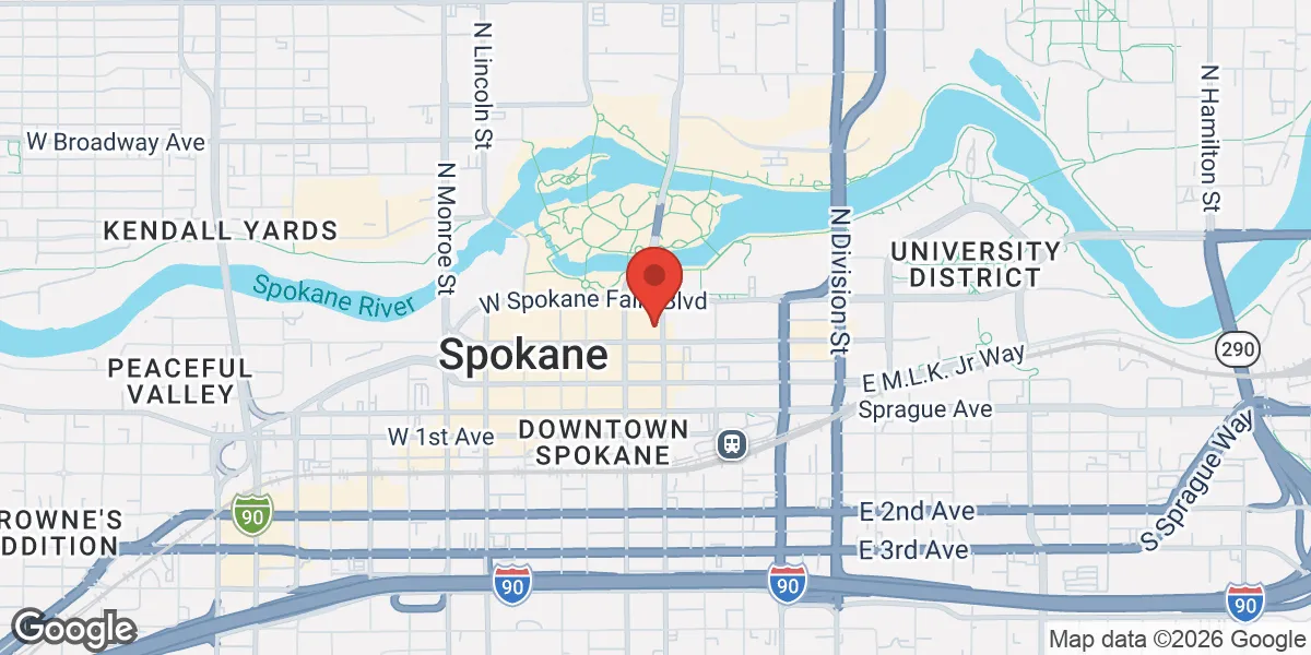 Map showing Renew Vitality Testosterone Clinic of Spokane location