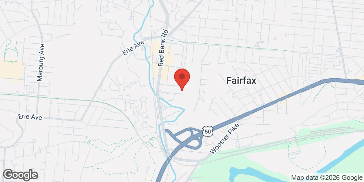 Map showing Cincinnati TRT Injections location