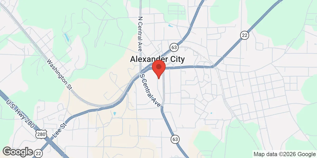 Map showing The Men's Clinic - Lake Martin location