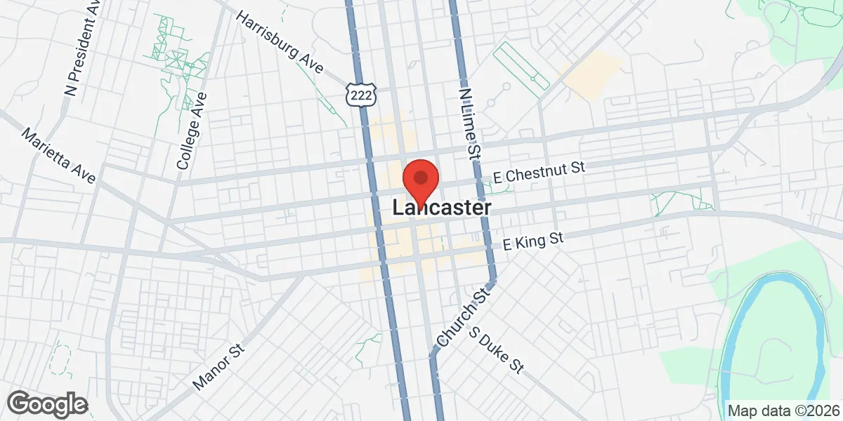 Map showing Renew Vitality Testosterone Clinic of Lancaster location