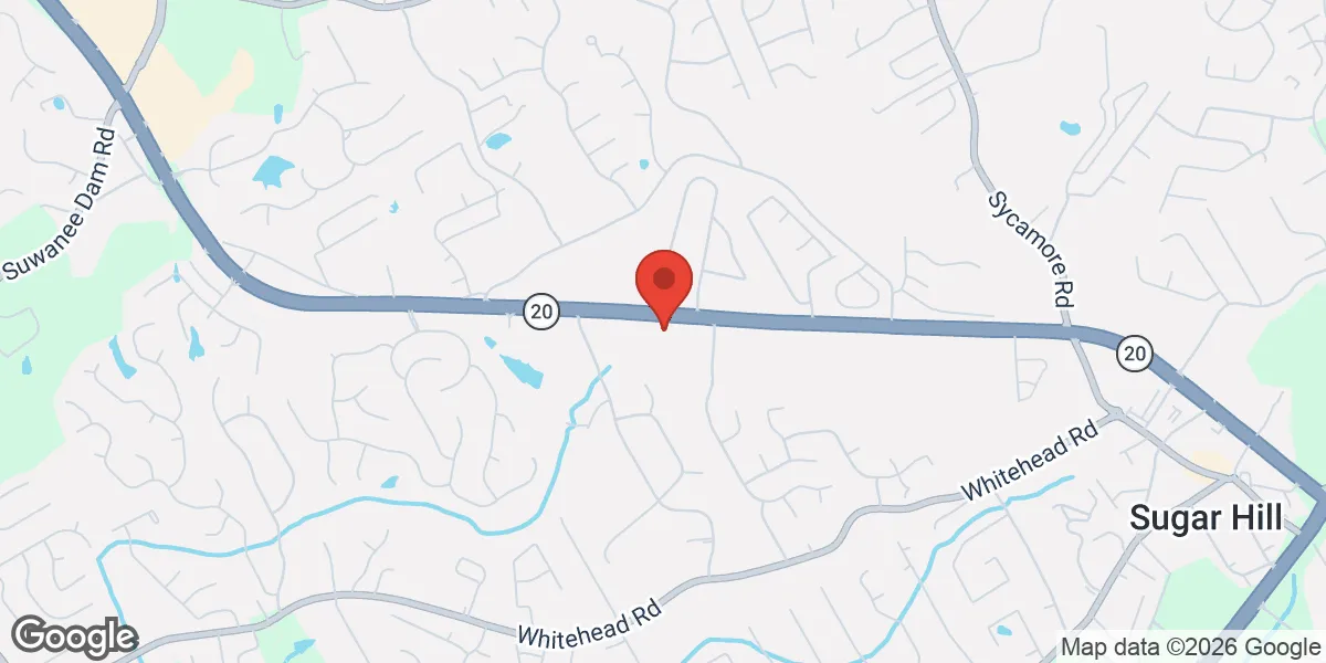 Map showing Thryv Medical Sugar Hill location