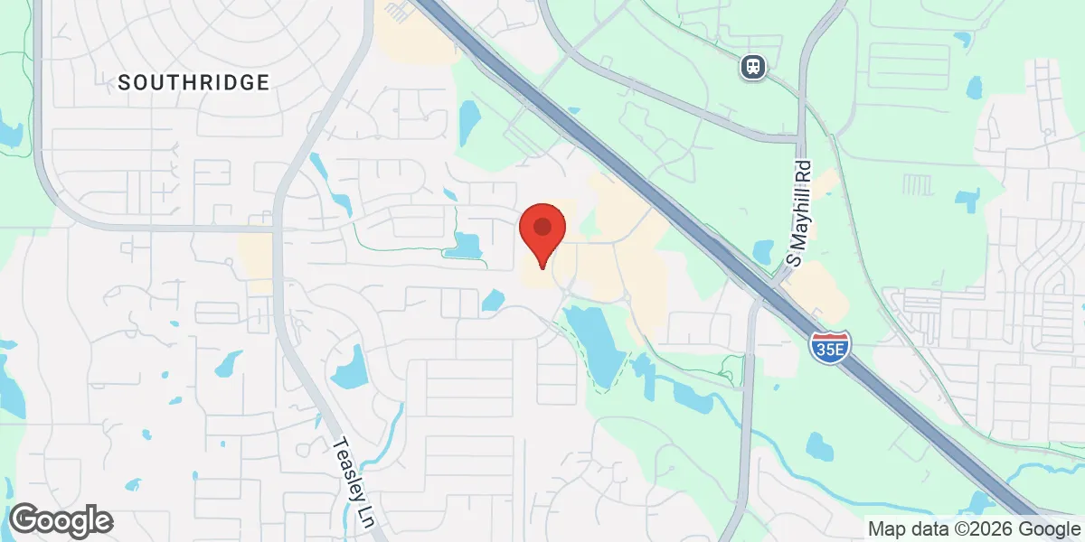 Map showing Gameday Men's Health Denton ED, Weight Loss and TRT Clinic location