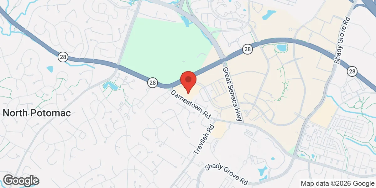 Map showing Quince Orchard Medical Center location