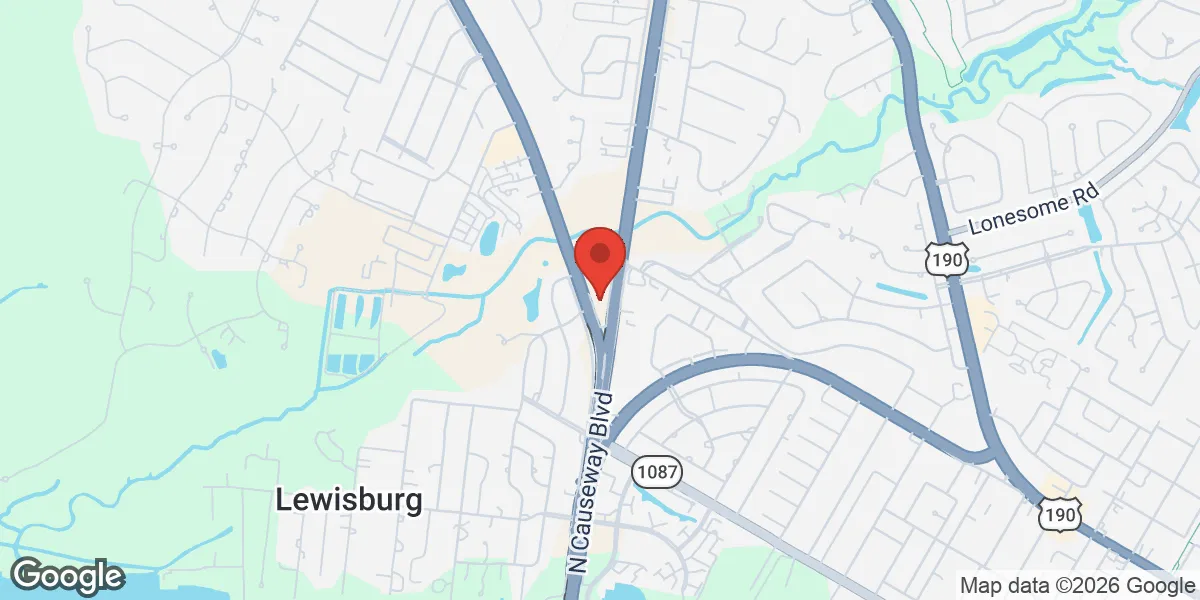 Map showing Gameday Men's Health Mandeville TRT, Weight Loss, ED Clinic location