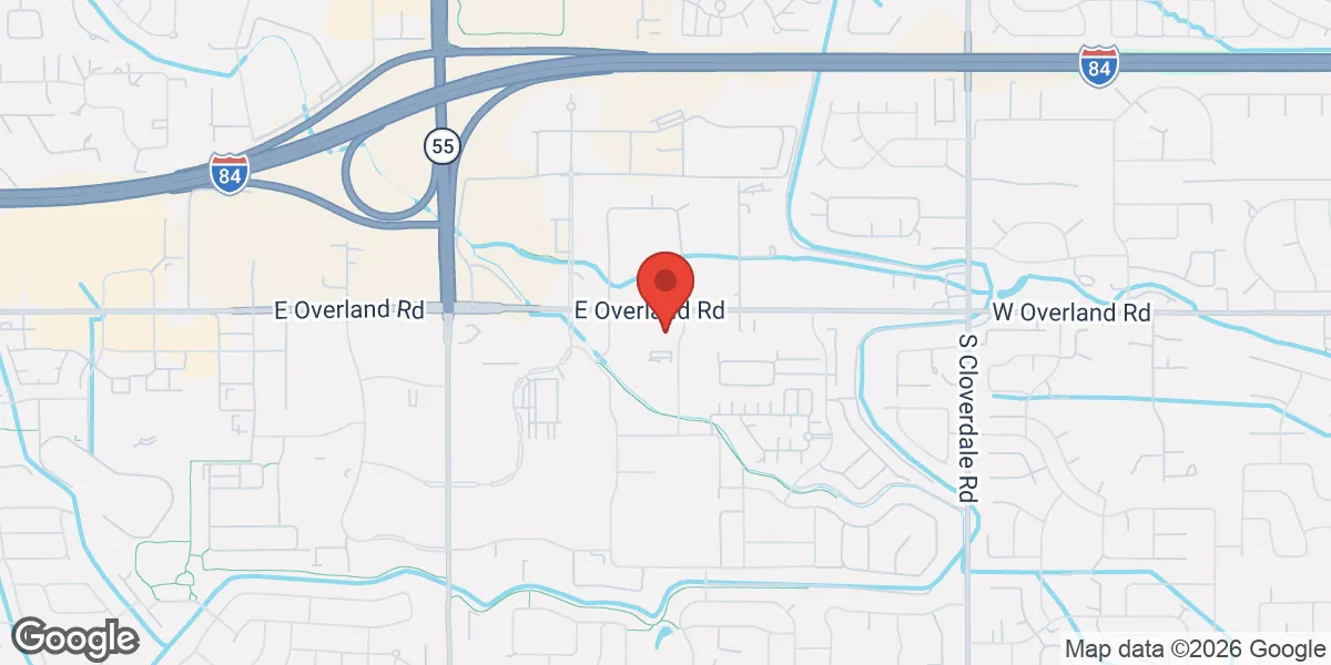 Map showing Gameday Men's Health Meridian ED and TRT Clinic location