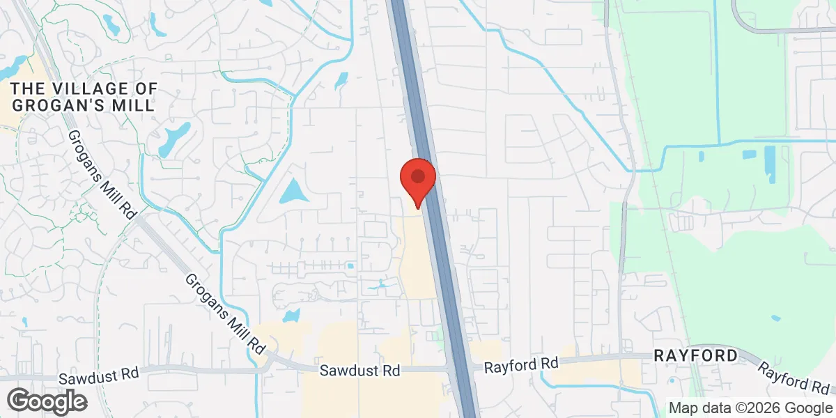 Map showing Gameday Men's Health The Woodlands location