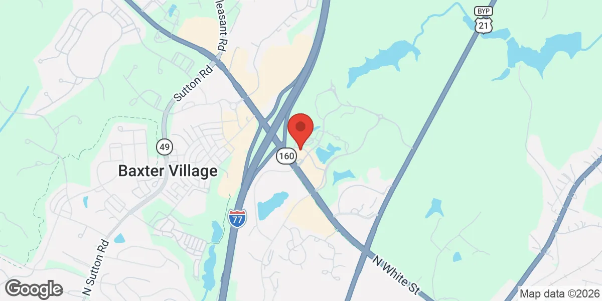 Map showing Gameday Men's Health Fort Mill, SC location