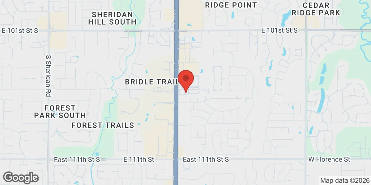 Map showing Low T Center Tulsa | Men's Health & TRT Clinic location