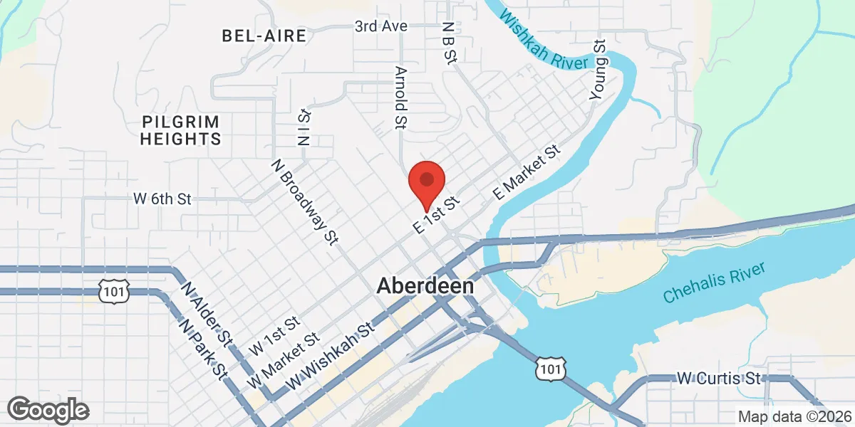 Map showing Aberdeen Peak Hormonal Health PLLC location