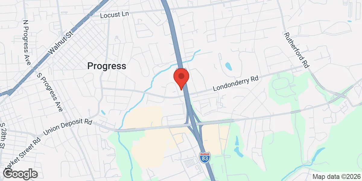 Map showing Gameday Men's Health Harrisburg Weight Loss, ED and TRT Clinic location