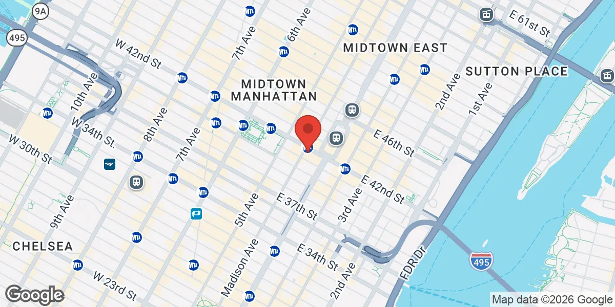 Map showing Rockwell Centers for Sexual Medicine & Wellness - NYC (previously Centers for Sexual Medicine) location