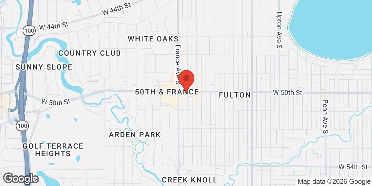 Map showing Renew Vitality Testosterone Clinic of Minneapolis location