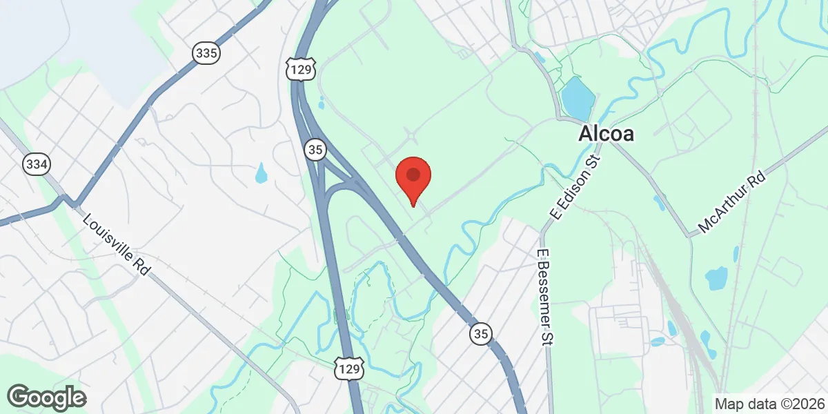 Map showing Gameday Men's Health Maryville location