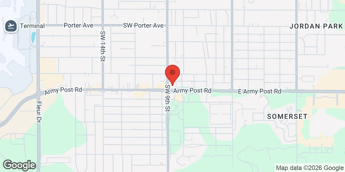 Map showing Des Moines Testosterone Replacement Peptide Therapy location