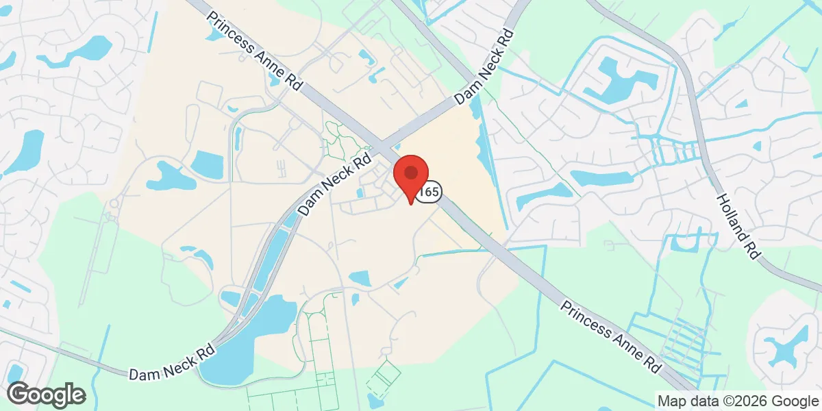 Map showing Gameday Men’s Health Landstown, Virginia Beach TRT Clinic location