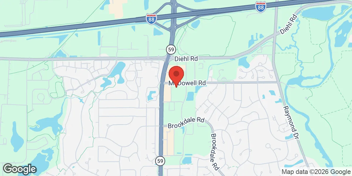 Map showing Gameday Men’s Health Naperville Peptide & TRT Clinic location