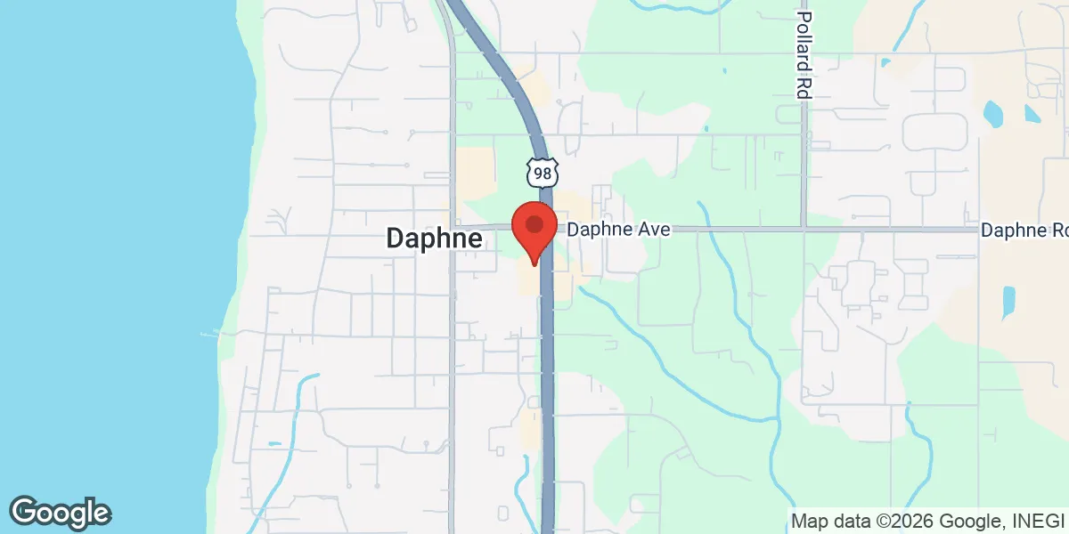 Map showing Gameday Men's Health Daphne AL location