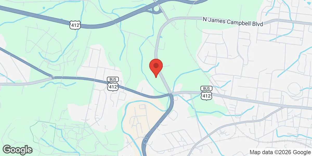 Map showing YBS Health and Wellness location