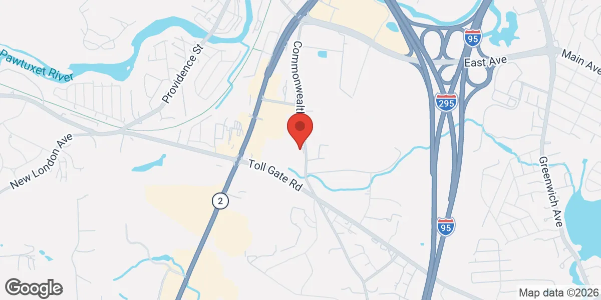 Map showing The Reversal Clinic, Rhode Island location