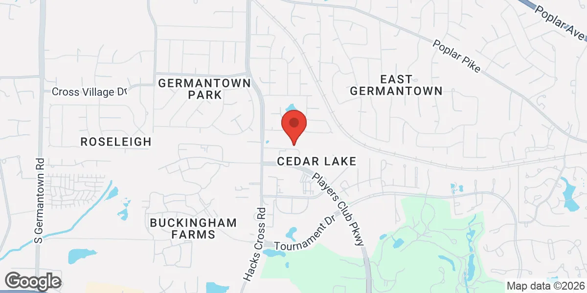 Map showing Renew Vitality Testosterone Clinic of Memphis location