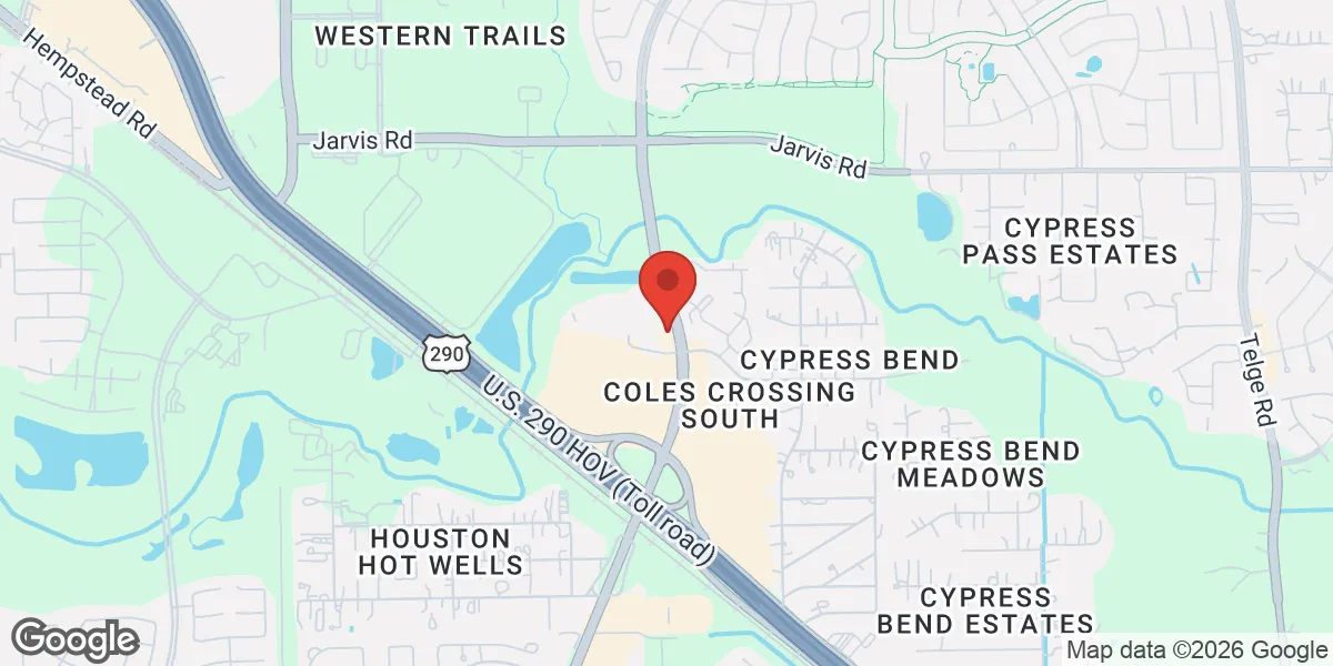 Map showing Men's T Clinic® - Cypress location