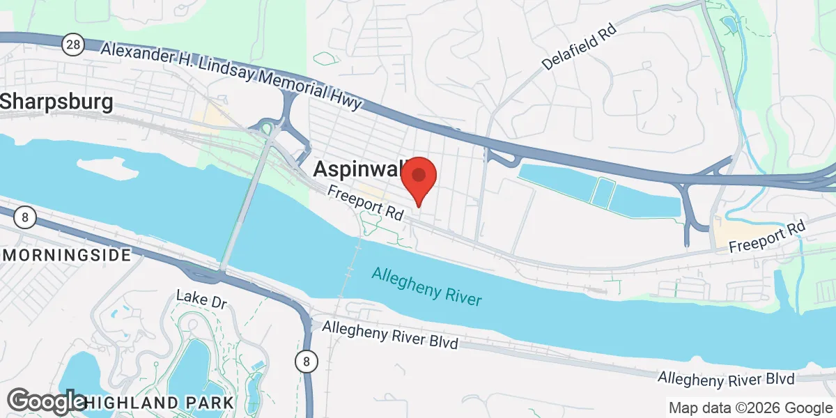 Map showing Steel City Medical Center - Expert HRT and TRT Clinic in Pittsburgh location