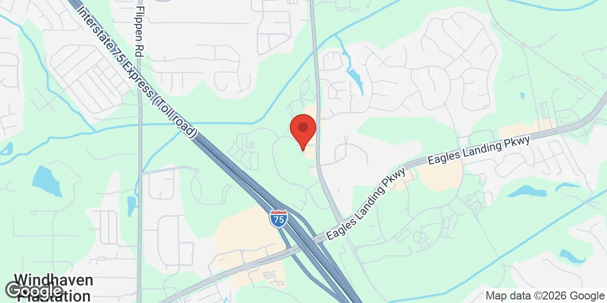 Map showing Gameday Men's Health - Stockbridge location