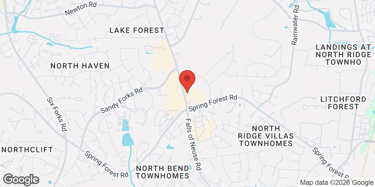 Map showing Testosterone Replacement Therapy Specialists of North Carolina location