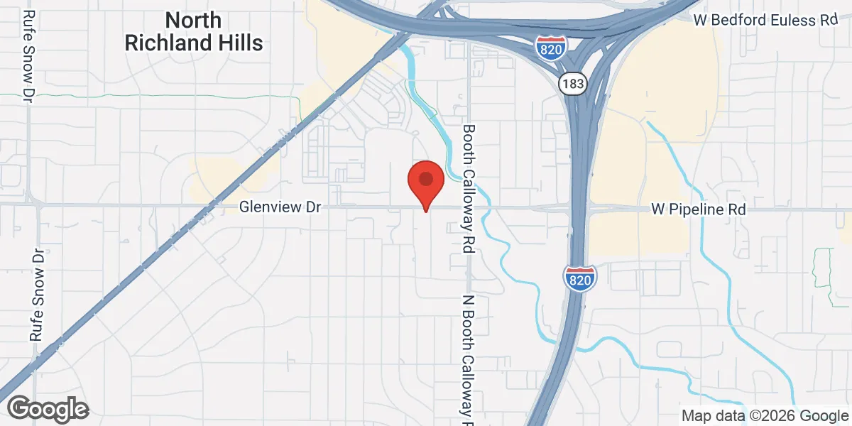 Map showing Renew Vitality Testosterone Clinic of Richland Hills location