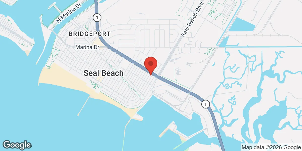 Map showing Gameday Men's Health Seal Beach TRT Clinic location