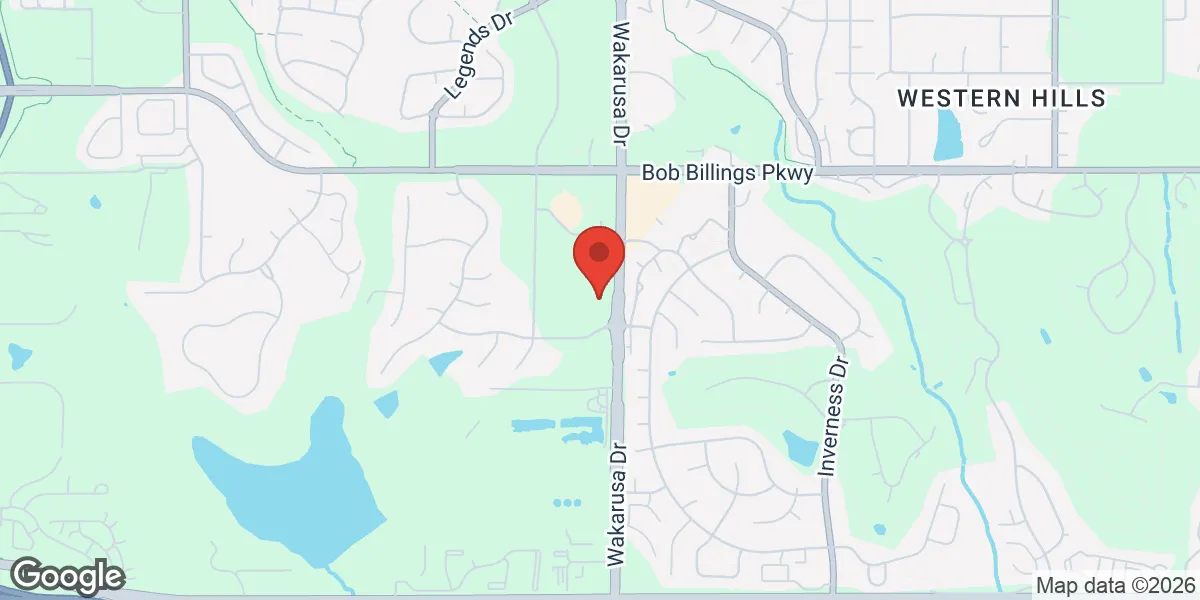 Map showing Gameday Men's Health Lawrence TRT, Weight Loss, ED Clinic location