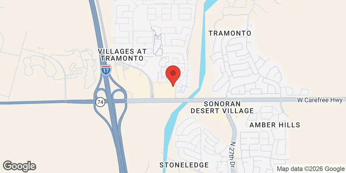 Map showing Gameday Men's Health Desert Hills TRT, Peptide, and ED Clinic location