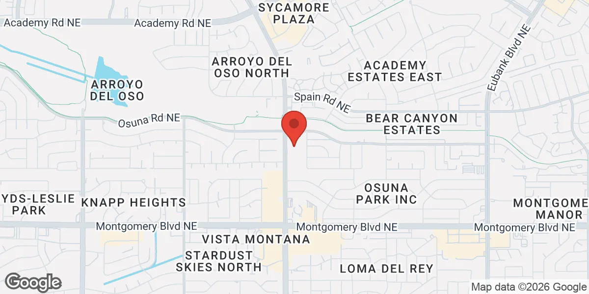 Map showing Well Life ABQ location