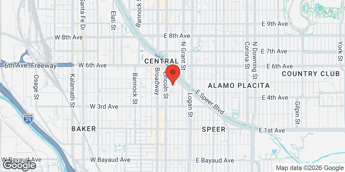Map showing Vital Human Health - Denver Testosterone Clinic location