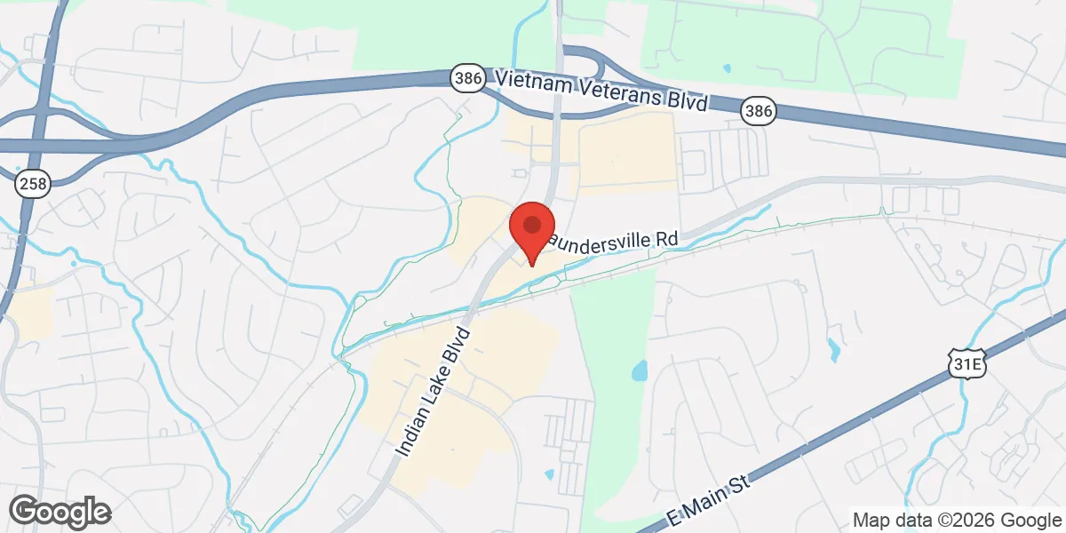 Map showing Gameday Men's Health Nashville - Hendersonville TRT Clinic location