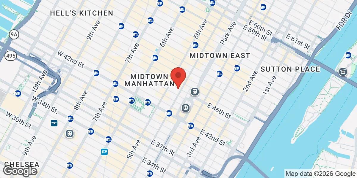 Map showing NYC Hormone Replacement Therapy Doctor location